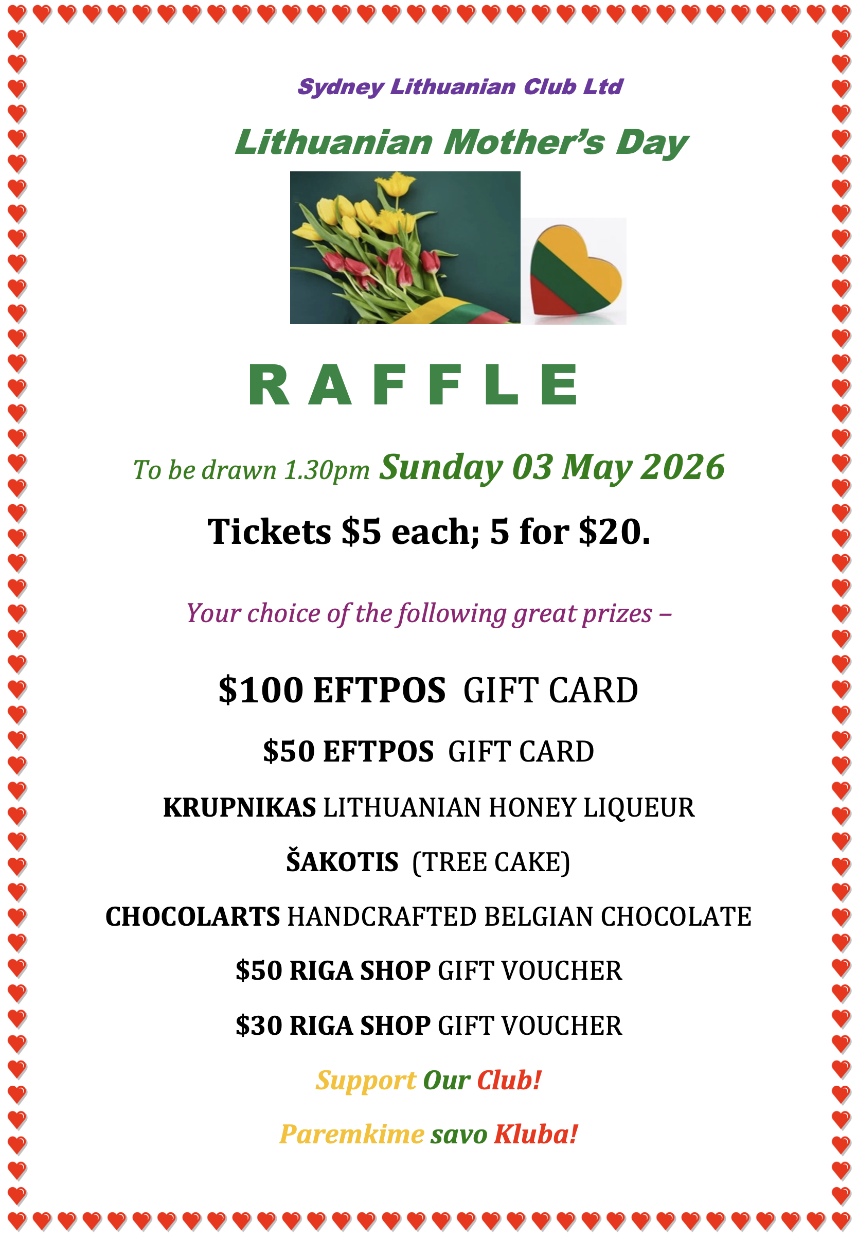 raffle 3rd may